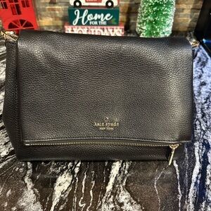 Kate spade 8"h x 12.25"w x 4.5"dhandle drop: 9.5"strap drop: 22"pebbled leather